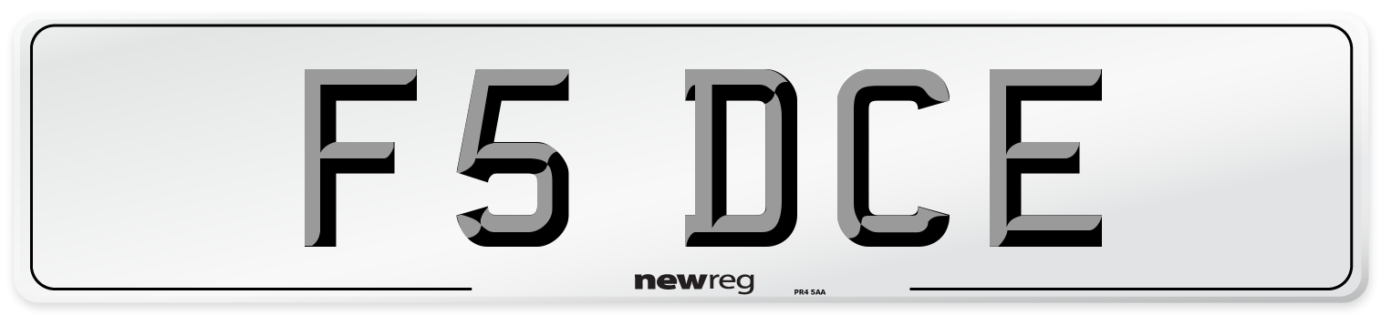 F5 DCE Number Plate from New Reg